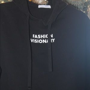 ZARA FASHION VISIONARY CROPPER LACE HOODIE